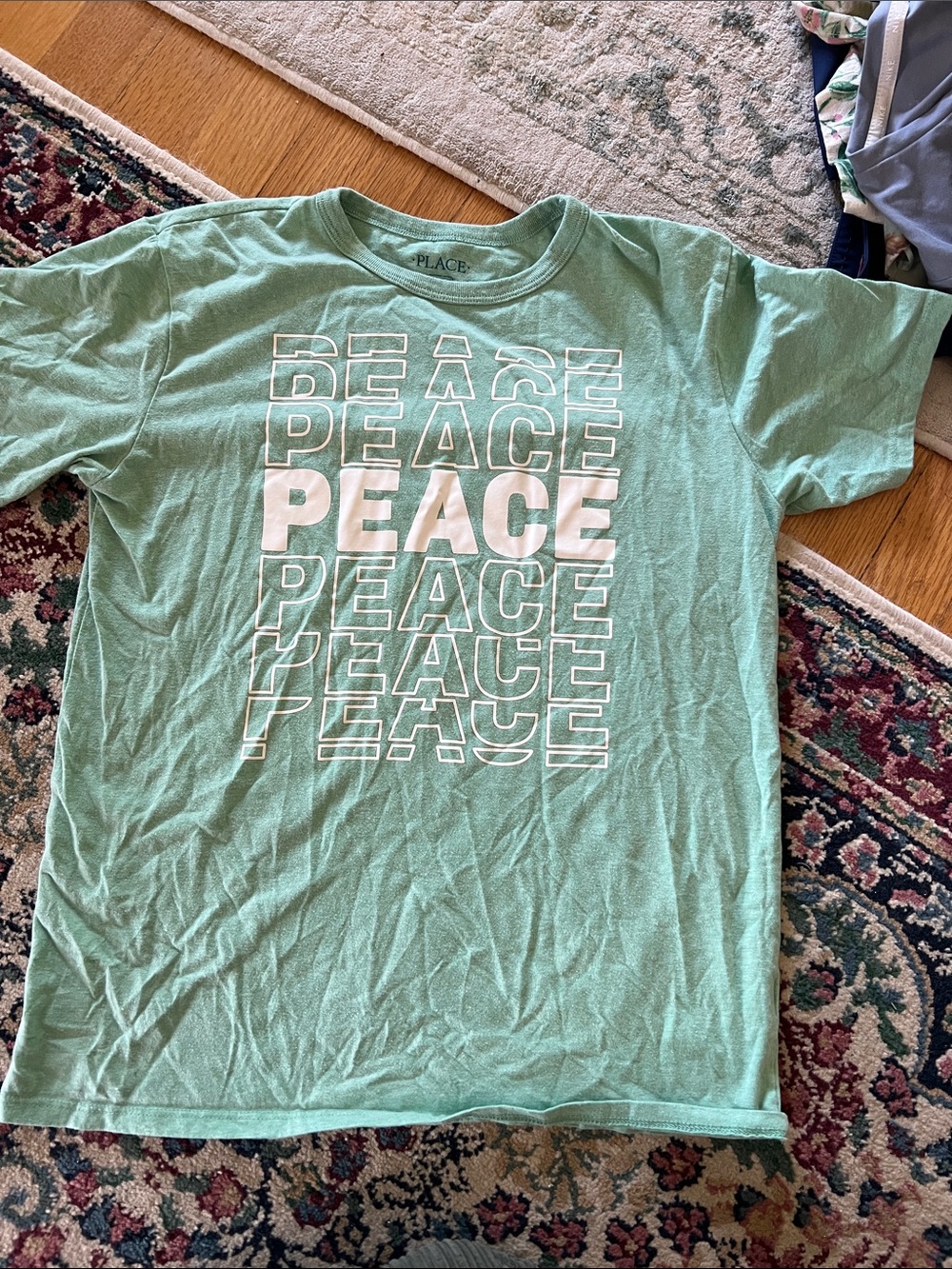 Place Mint Green PEACE Graphic Tee